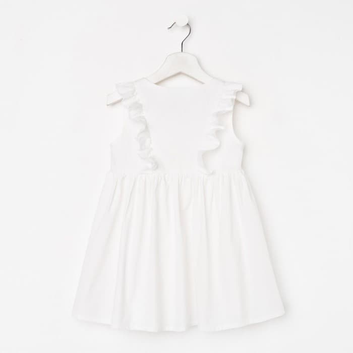 Платье на пуговицах для девочки KAFTAN: Summer cotton, белое, рост 98-104 см