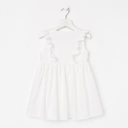 Платье на пуговицах для девочки KAFTAN: Summer cotton, белое, рост 98-104 см