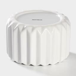 Банка для сыпучих Доляна «Золотое крыло. Фламинго», 700 мл, 12×15 см, керамика, белая