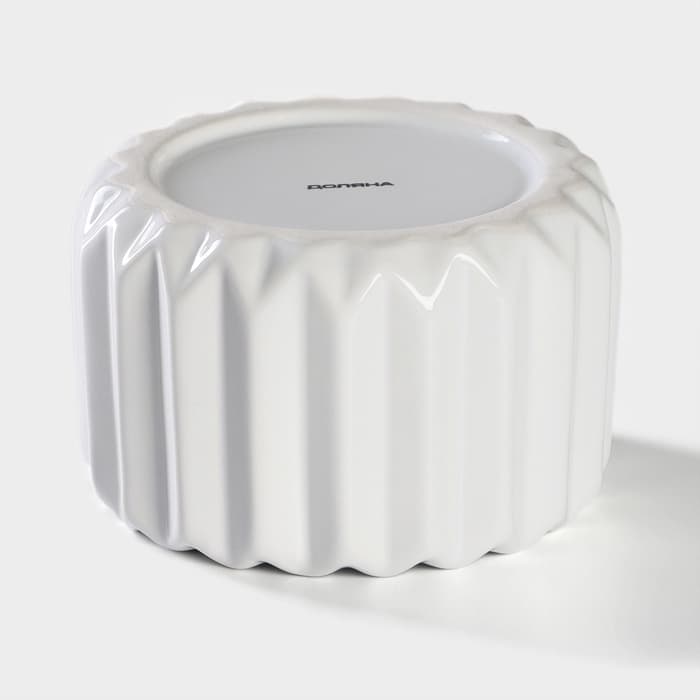 Банка для сыпучих Доляна «Золотой зайка», 600 мл, керамика, белая