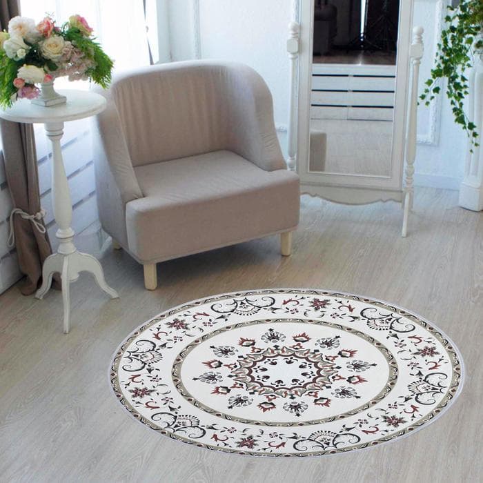 Ковёр круглый «Этель. Узоры», d=120 см, 700 г/м²