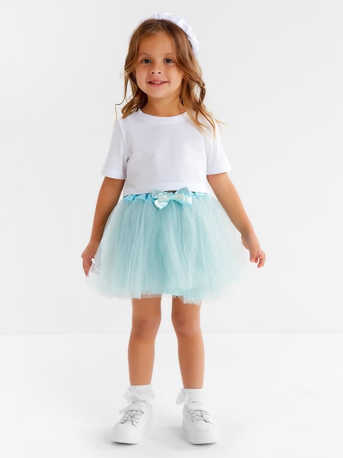 Юбка нарядная для девочки трёхслойная KAFTAN, цвет мятный, рост 92-98 см