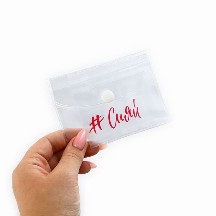 Пенал школьный, плоский, ПВХ, на кнопке, МИКС