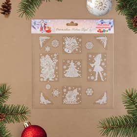 Наклейки новогодние «Ёлка», 35×33 см
