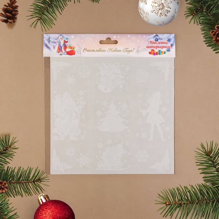 Наклейки новогодние «Ёлка», 35×33 см