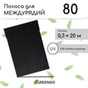 Полоса защитная для междурядий, 20×0.3 м, плотность 80 г/м², спанбонд с УФ-стабилизатором, чёрная, Greengo, Эконом 30%