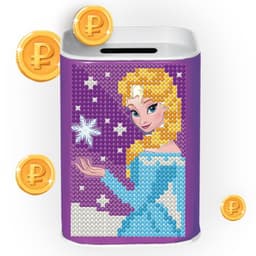 Алмазная мозаика на копилках, 11.5×8.5 см, Холодное сердце