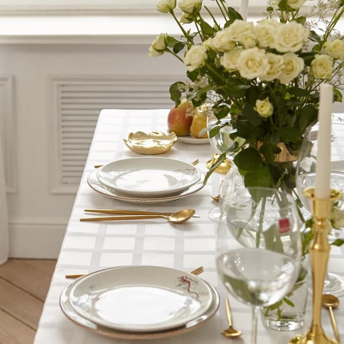 Скатерть «Этель» Geometry, 150×250±3 см, 192 г/м², хлопок с ВГМО, белая