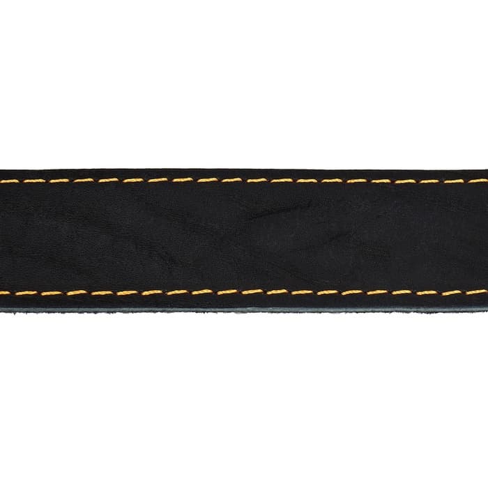 Ошейник комбинированный кожа/брезент, 69×3.5 см, ОШ 45-60 см, чёрный