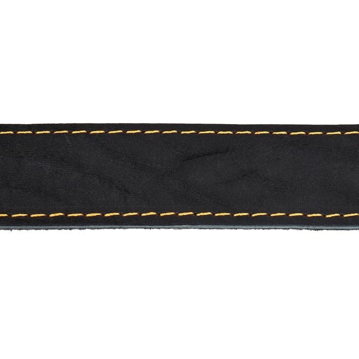 Ошейник, 70×3.5 см, ОШ 45-60 см, на синтепоне, кожа, чёрный