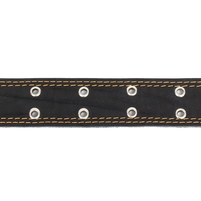 Ошейник комбинированный кожа/брезент, безразмерный, 83×4.5 см, ОШ 20-70 см, чёрный