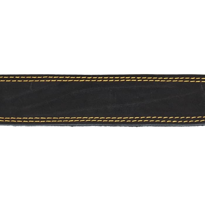 Ошейник кожаный на синтепоне, 82×4.5 см, ОШ 50-70 см, чёрный