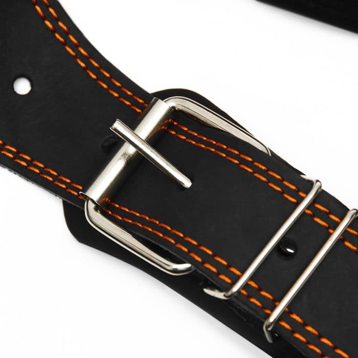 Шлейка «Караульная» на фетре, 3.6 см, ОШ 40-74 см, ОГ 95-110 см, кожа, чёрная