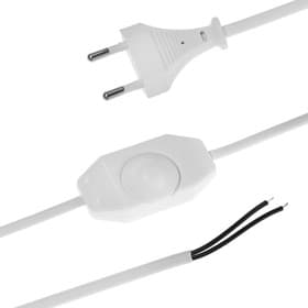 Шнур сетевой с диммером для бра, 100 Вт, 1.5 м, белый