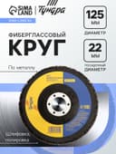 Круг фиберглассовый по металлу ТУНДРА, для шлифовки и полировки, 125×22 мм