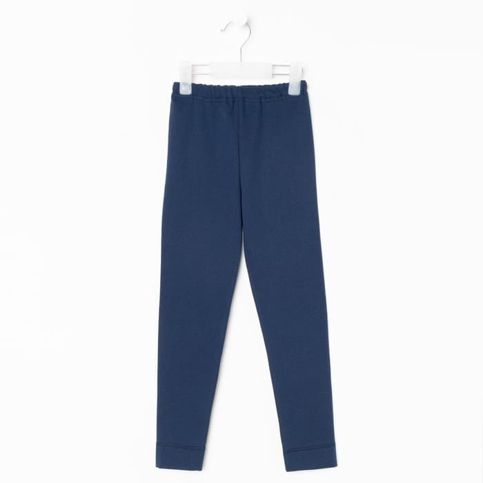 Легинсы термо для девочки, синие, рост 134-140 см