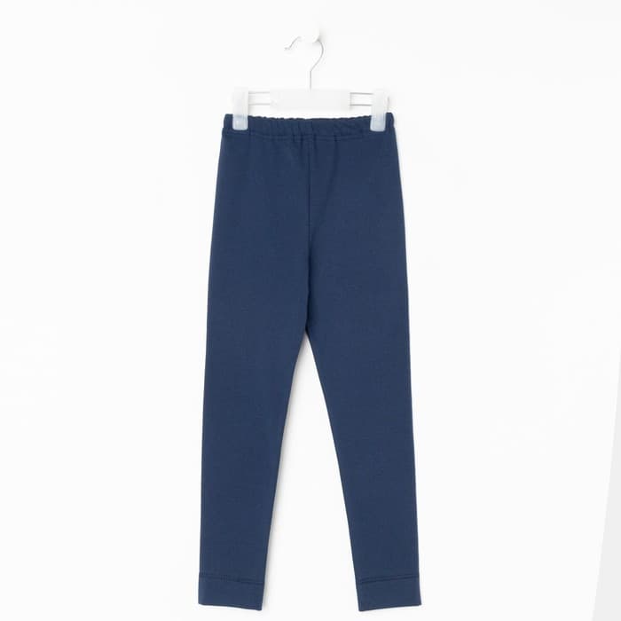 Легинсы термо для девочки, синие, рост 134-140 см