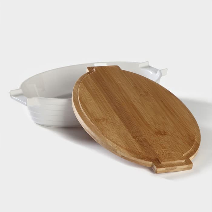 Форма для выпечки BellaTenero, 1.5 л, 32.7×21×6.3 см, жаропрочная керамика, белая