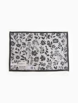 Салфетка на стол «Этель» Flowers black, 30×45 см, 370 г/м², чёрная