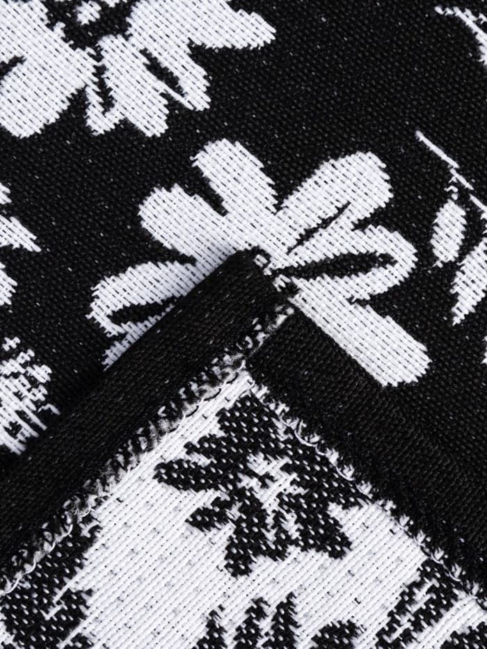 Салфетка на стол «Этель» Flowers black, 30×45 см, 370 г/м², чёрная