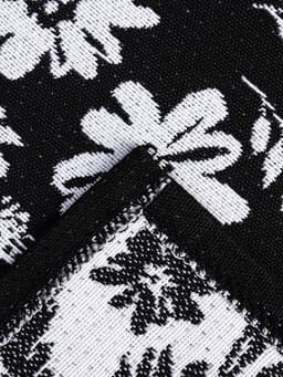 Салфетка на стол «Этель» Flowers black, 30×45 см, 370 г/м², чёрная