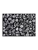 Салфетка сервировочная на стол «Этель» Flowers black, 30×45 см, чёрная