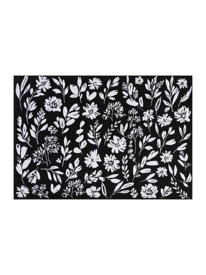 Салфетка на стол «Этель» Flowers black, 30×45 см, 370 г/м², чёрная