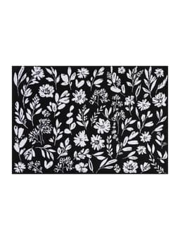 Салфетка на стол «Этель» Flowers black, 30×45 см, 370 г/м², чёрная