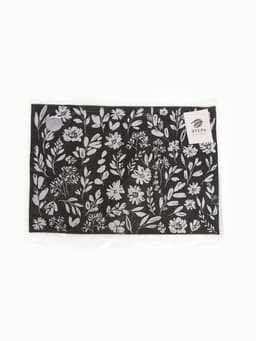 Салфетка на стол «Этель» Flowers black, 30×45 см, 370 г/м², чёрная