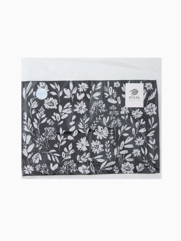 Салфетка сервировочная на стол «Этель» Flowers black, 30×45 см, чёрная