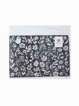 Салфетка сервировочная на стол «Этель» Flowers black, 30×45 см, чёрная