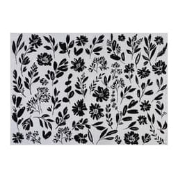 Салфетка на стол «Этель» Flowers black, 30×45 см, 370 г/м², белая