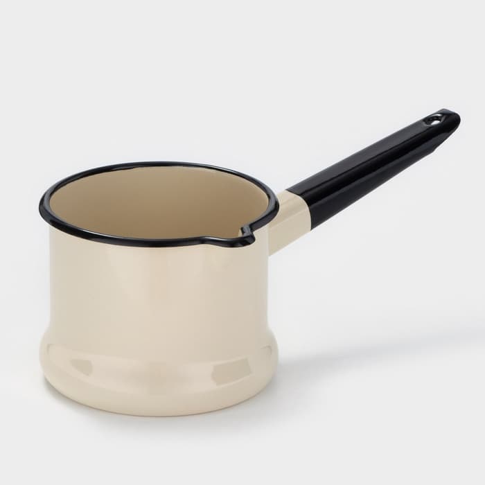 Ковш эмалированный, 1 л, слоновая кость