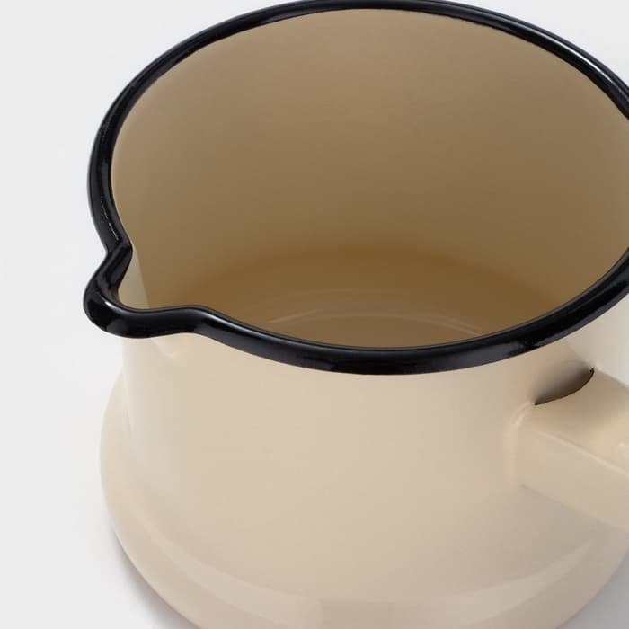 Ковш эмалированный, 1 л, слоновая кость