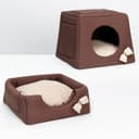 Дом-трансформер «Саманка» 45×45×36 см, бежево-коричневый