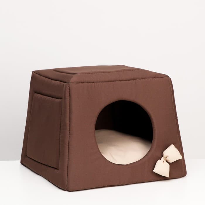 Дом-трансформер «Саманка» 45×45×36 см, бежево-коричневый