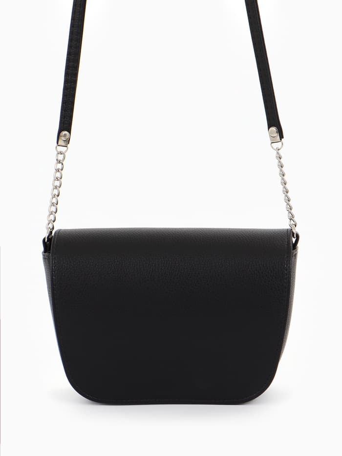 Сумка женская мессенджер TEXTURA на магните, 15×6×13 см, чёрная