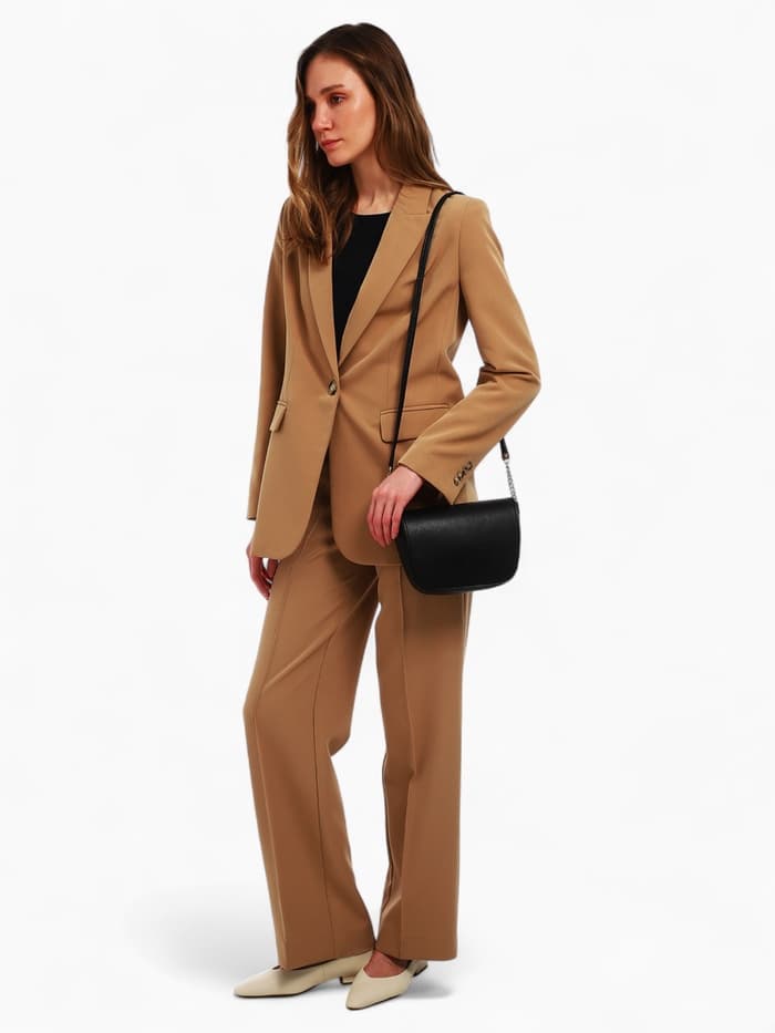 Сумка женская мессенджер TEXTURA на магните, 15×6×13 см, чёрная