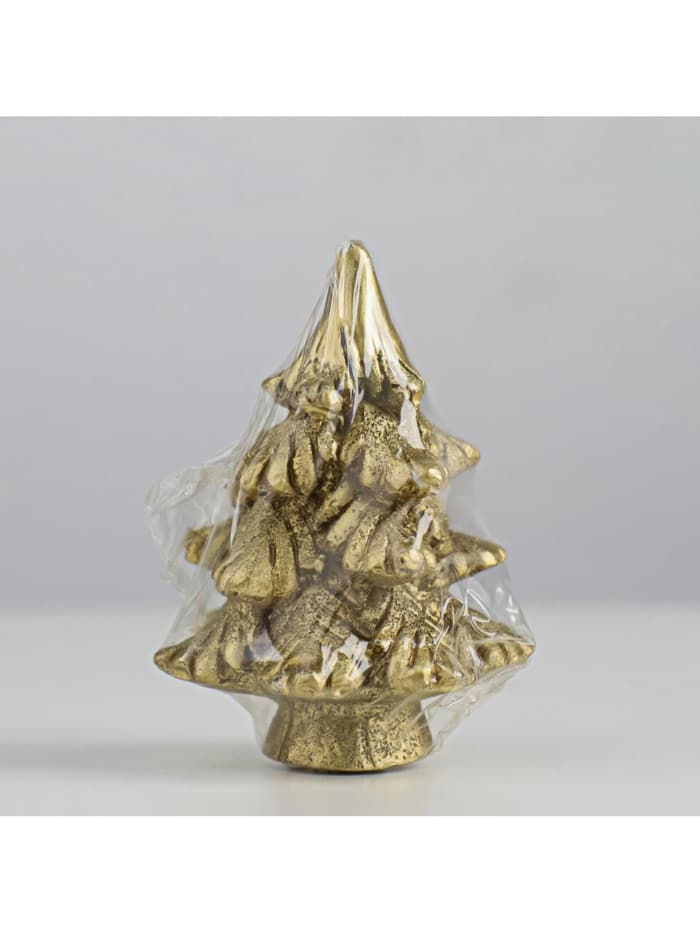 Свеча декоративная «Ёлочка новогодняя», 7 см, золотая