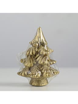 Свеча декоративная «Ёлочка новогодняя», 7 см, золотая