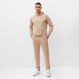 Спортивный костюм мужской (худи, брюки) MINAKU, бежевый, размер 48