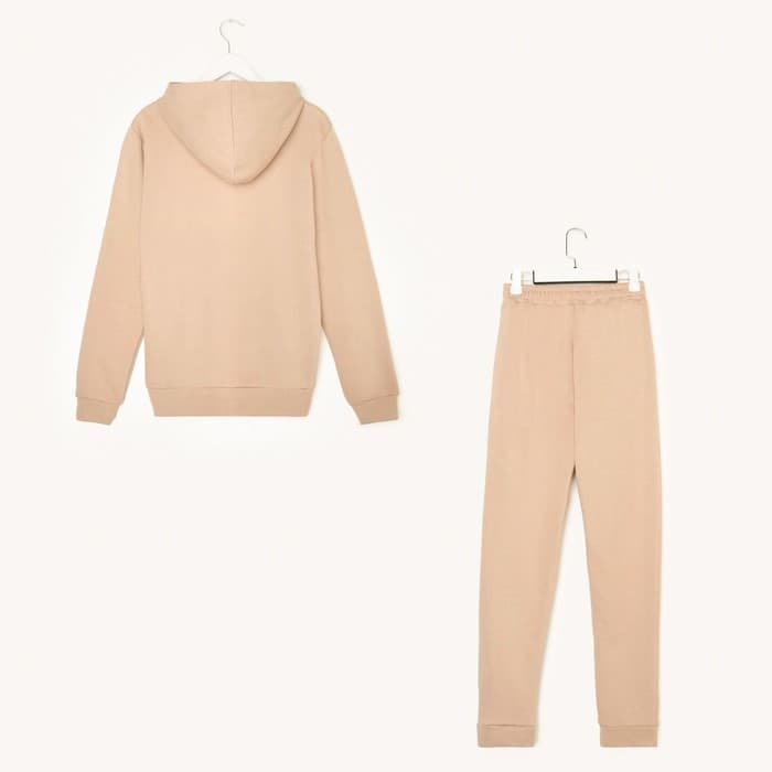 Спортивный костюм мужской (худи, брюки) MINAKU, бежевый, размер 54