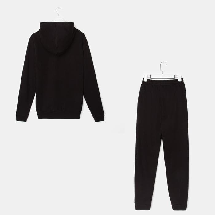 Спортивный костюм мужской (худи, брюки) MINAKU, цвет чёрный, размер 50