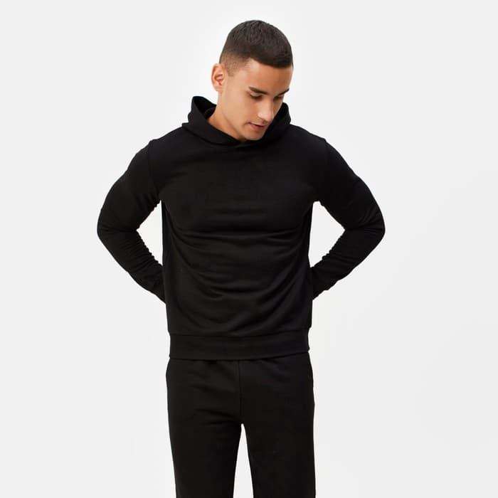 Спортивный костюм мужской (худи, брюки) MINAKU, цвет чёрный, размер 50