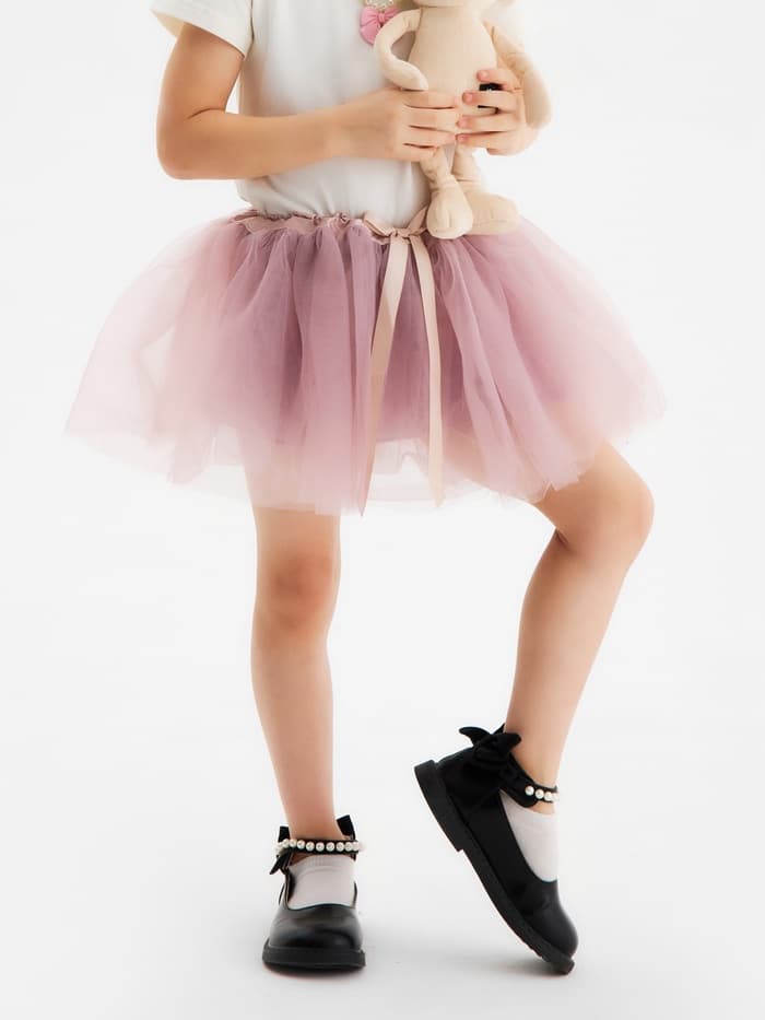 Юбка нарядная для девочки KAFTAN, трёхслойная, пыльно-розовая, 25×22 см