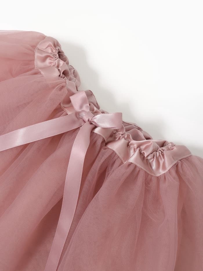Юбка нарядная для девочки KAFTAN, трёхслойная, пыльно-розовая, 25×22 см