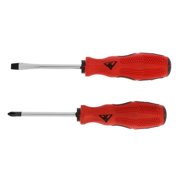 Набор отверток ЛОМ, магнит, двухкомпонентные рукоятки, PH2/SL6×75 мм, 2 шт.