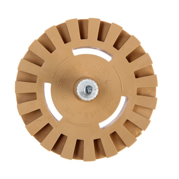 Круг шлифовальный резиновый ТУНДРА, для очистки клея, ценников, скотча, d=100 мм, 20×6 мм