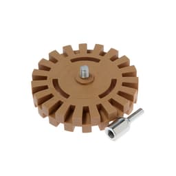 Круг шлифовальный резиновый ТУНДРА, для очистки клея, ценников, скотча, d=100 мм, 20×6 мм