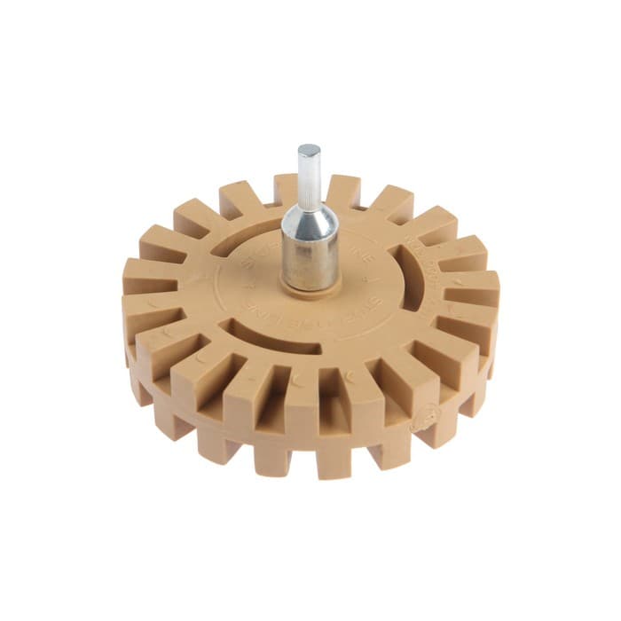 Круг шлифовальный резиновый ТУНДРА, для очистки от клея, ценников, скотча, 25×6 мм